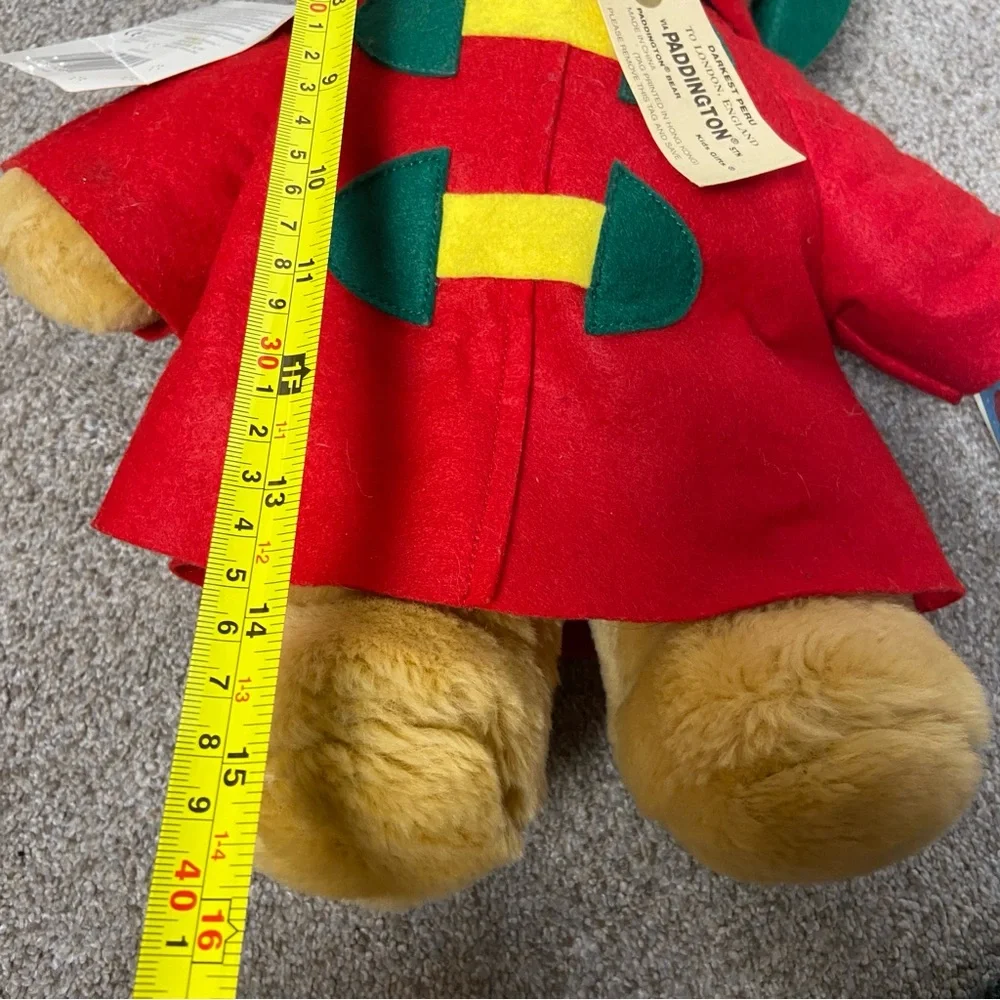 Vintage 1996 Sears Christmas Holiday Paddington Bear Plush, W/ Tag‎ & Ornament